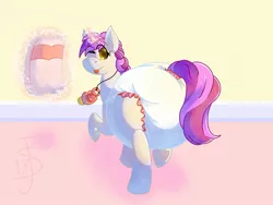 Size: 1280x960 | Tagged: suggestive, artist:slimeyjenkins, derpibooru import, oc, unofficial characters only, pony, diaper, diaper fetish, fetish, magic, poofy diaper, solo