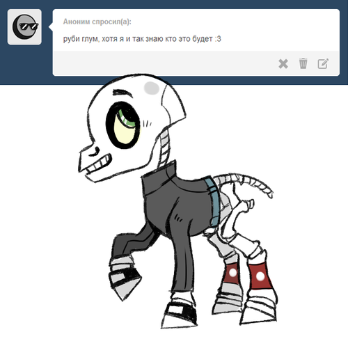 Size: 500x500 | Tagged: safe, artist:stockingstealer, derpibooru import, ponified, pony, ruby gloom, skull boy