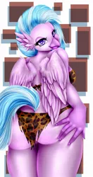 Size: 674x1280 | Tagged: anthro, artist:littlebird, ass, breasts, butt, commission, derpibooru import, older, older silverstream, silverstream, streambutt, suggestive, wings