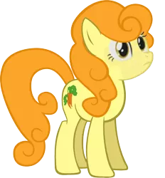 Size: 1070x1151 | Tagged: safe, artist:siivabunner, derpibooru import, edit, vector edit, carrot top, golden harvest, earth pony, pony, friendship is witchcraft, high quality rip, simple background, solo, stare, transparent background, vector