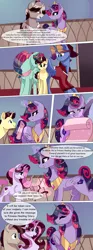 Size: 1482x4000 | Tagged: safe, artist:xjenn9fusion, author:bigonionbean, derpibooru import, oc, oc:aerial agriculture, oc:dalorance, oc:earthing elements, oc:king speedy hooves, oc:queen galaxia, oc:shapirlic, oc:tommy the human, alicorn, pegasus, pony, unicorn, comic:fusing the fusions, comic:time of the fusions, alicorn oc, alicorn princess, canterlot, canterlot castle, child, colt, comic, commissioner:bigonionbean, dialogue, female, fusion, fusion:aerial agriculture, fusion:earthing elements, fusion:king speedy hooves, fusion:queen galaxia, grandchild, grandparent and grandchild moment, grandparents, horn, husband and wife, magic, male, map, mare, mother and child, mother and son, royalty, scroll, stallion, straight, surprised, wings, writing