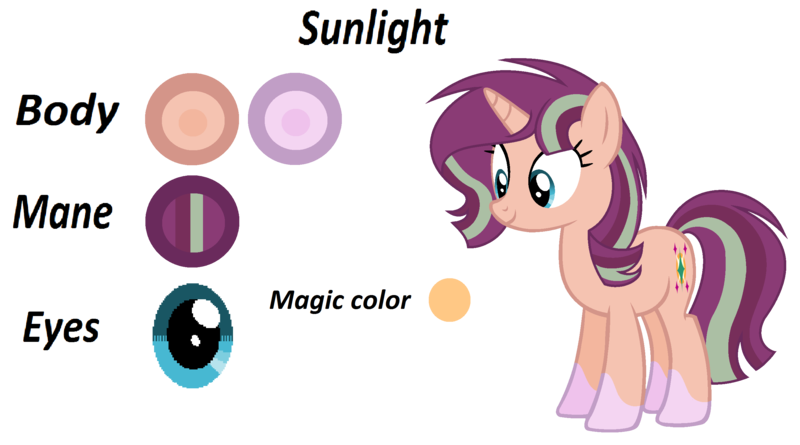 Size: 2668x1484 | Tagged: safe, artist:siriussentry, derpibooru import, oc, oc:sunlight, unofficial characters only, pony, unicorn, female, mare, next generation, offspring, parent:starlight glimmer, parent:sunburst, parents:starburst, reference sheet, simple background, smiling, solo, transparent background