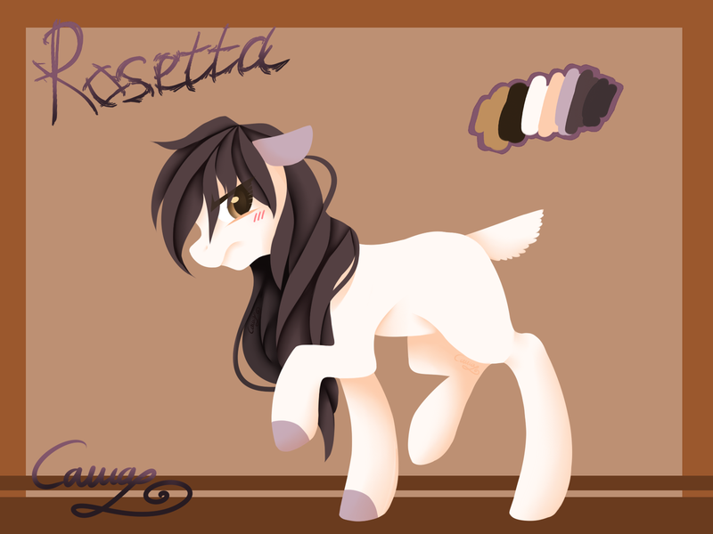 Size: 1600x1200 | Tagged: safe, artist:sugarponypie, derpibooru import, oc, oc:rosetta, unofficial characters only, pony, abstract background, blushing, deer tail, female, floppy ears, frown, looking at you, mare, raised hoof, reference sheet, request, solo