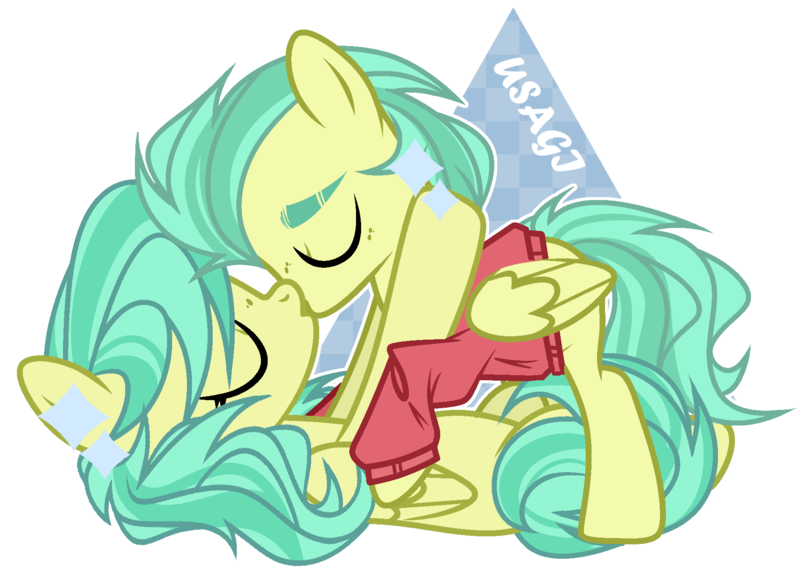 Size: 1892x1376 | Tagged: safe, artist:usagi, derpibooru import, barley barrel, pickle barrel, pegasus, pony, barrel twins, barrelcest, brother and sister, colt, duo, eyes closed, female, filly, incest, kissing, making out, male, shipping, siblings, straight, twincest, twins, white outline