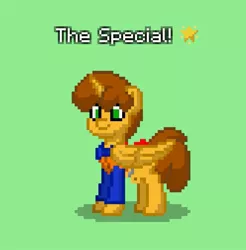 Size: 747x760 | Tagged: safe, artist:brickowskibois, derpibooru import, ponified, alicorn, pony, pony town, alicornified, crossover, emmet brickowski, lego, race swap, solo, the lego movie