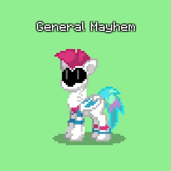 Size: 818x818 | Tagged: safe, artist:brickowskibois, derpibooru import, ponified, pony, unicorn, pony town, crossover, hidden horn, lego, race swap, solo, sweet mayhem, the lego movie, the lego movie 2: the second part