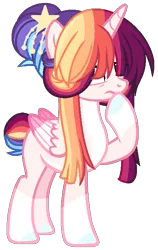 Size: 420x664 | Tagged: safe, artist:cosmic-wonders, derpibooru import, oc, oc:astral star, alicorn, pony, base used, female, magical lesbian spawn, mare, offspring, parent:rainbow dash, parent:twilight sparkle, parents:twidash, simple background, solo, transparent background