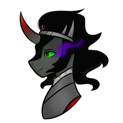 Size: 400x400 | Tagged: safe, artist:tears2shed, derpibooru import, king sombra, pony, bust, portrait, simple background, solo, transparent background