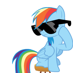 Size: 249x249 | Tagged: safe, artist:sasha-flyer, derpibooru import, rainbow dash, pegasus, pony, animated, animated png, apng for breezies, female, gif, glasses, mare, simple background, solo, sunglasses, transparent background, vector