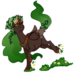 Size: 553x531 | Tagged: safe, artist:arafel, derpibooru import, oc, oc:princess gaia, alicorn, pony, mother nature, palindrome get, simple background, solo, transparent background