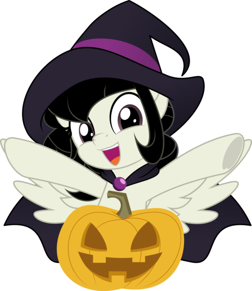 Size: 5000x5763 | Tagged: safe, artist:jhayarr23, derpibooru import, oc, oc:marie, unofficial characters only, pegasus, pony, clothes, commission, costume, cute, female, halloween, hat, holiday, jack-o-lantern, mare, parents:archrise, pumpkin, simple background, solo, transparent background, witch hat, ych result