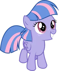 Size: 509x614 | Tagged: safe, artist:crystalmagic6, derpibooru import, wind sprint, pegasus, pony, common ground, female, filly, freckles, simple background, smiling, solo, transparent background, vector
