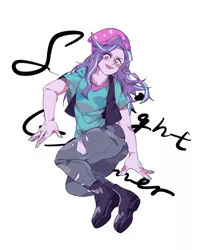 Size: 1829x2269 | Tagged: safe, artist:trilithon, derpibooru import, starlight glimmer, equestria girls, beanie, clothes, hat, solo