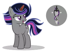 Size: 1024x740 | Tagged: safe, artist:yourrdazzle, derpibooru import, oc, oc:crescent moon, pony, unicorn, base used, female, mare, offspring, parent:king sombra, parent:twilight sparkle, parents:twibra, simple background, solo, transparent background