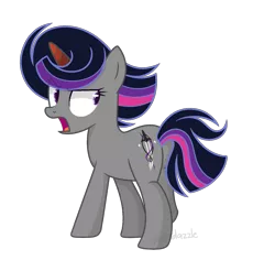 Size: 919x869 | Tagged: safe, artist:yourrdazzle, derpibooru import, oc, oc:crescent moon, pony, unicorn, base used, butt, female, mare, offspring, parent:king sombra, parent:twilight sparkle, parents:twibra, plot, simple background, solo, transparent background