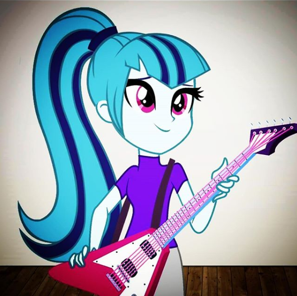 Size: 596x594 | Tagged: safe, derpibooru import, sonata dusk, equestria girls, cute, female, flying v, musical instrument, smiling, solo, sonatabetes