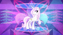 Size: 3840x2160 | Tagged: safe, artist:laszlvfx, artist:weegeestareatyou, derpibooru import, edit, fleur-de-lis, pony, unicorn, female, mare, raised hoof, solo, wallpaper, wallpaper edit