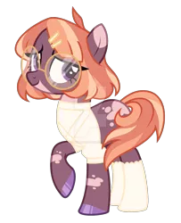 Size: 1280x1574 | Tagged: safe, artist:magicdarkart, derpibooru import, oc, earth pony, pony, clothes, deviantart watermark, female, glasses, mare, obtrusive watermark, shirt, simple background, socks, solo, transparent background, watermark