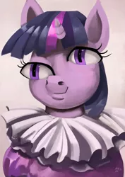 Size: 2897x4096 | Tagged: safe, artist:toisanemoif, derpibooru import, twilight sparkle, pony, bust, clothes, fine art parody, pablo picasso, portrait, smiling, solo, surreal, wat