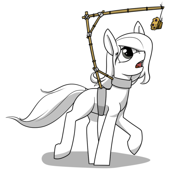 Size: 925x914 | Tagged: artist:dacaoo, carrot on a stick, derpibooru import, fallout equestria, fallout equestria: project horizons, fanfic art, food, muffin, oc, oc:boo, safe, simple background, solo, transparent background, unofficial characters only