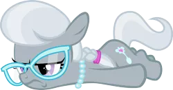 Size: 1024x537 | Tagged: safe, artist:rockint765, derpibooru import, silver spoon, earth pony, pony, annoyed, female, filly, glasses, simple background, solo, transparent background, vector