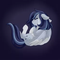 Size: 1024x1024 | Tagged: safe, artist:azure-art-wave, derpibooru import, oc, oc:azure, pegasus, pony, crying, female, mare, solo, vent art