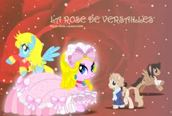 Size: 2900x1966 | Tagged: safe, artist:jucamovi1992, derpibooru import, ponified, pony, andre, fensen, la rose de versailles, lady oscar, marie antoinette