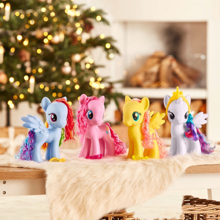 Size: 440x440 | Tagged: safe, derpibooru import, fluttershy, pinkie pie, princess celestia, rainbow dash, alicorn, earth pony, pegasus, pony, 2019, brushable, christmas, christmas tree, germany, holiday, jewelry, photo, regalia, toy, tree