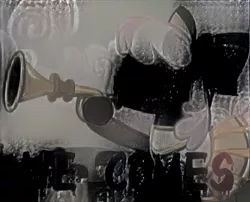 Size: 667x540 | Tagged: bow, cheerilee, cheerileeder, cheerleader, cheerleader outfit, clothes, cloud, creepy, cropped, derpibooru import, disturbing, edit, edited screencap, he comes, musical instrument, screencap, semi-grimdark, text, the cart before the ponies, trumpet