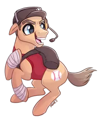 Size: 754x900 | Tagged: safe, artist:vampireselene13, derpibooru import, ponified, earth pony, pony, scout, team fortress 2, video game