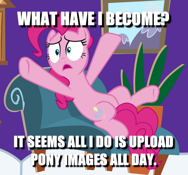 Size: 616x572 | Tagged: caption, cropped, derpibooru import, edit, edited screencap, fame and misfortune, image macro, pinkie pie, safe, screencap, solo, text