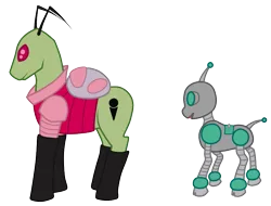 Size: 775x588 | Tagged: safe, artist:kankurounokugutsu, derpibooru import, ponified, pony, gir, invader zim, nickelodeon