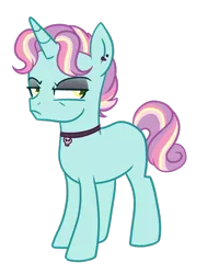 Size: 800x1000 | Tagged: safe, artist:bubaiuv, deleted from derpibooru, derpibooru import, oc, pony, unicorn, ear piercing, magical lesbian spawn, male, offspring, parent:bon bon, parent:lyra heartstrings, parents:lyrabon, piercing, simple background, solo, stallion, teenager, transparent background