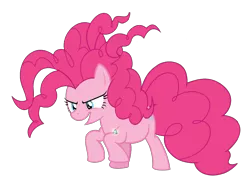 Size: 1738x1307 | Tagged: safe, derpibooru import, edit, edited screencap, screencap, pinkie pie, earth pony, pony, the ending of the end, background removed, bell, chaos magic, chaos pinkie, female, grogar's bell, mare, open mouth, ponk, simple background, smiling, solo, transparent background, vector