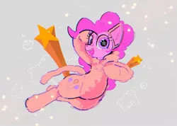 Size: 1077x768 | Tagged: safe, artist:poneko-chan, derpibooru import, pinkie pie, cat, earth pony, animal costume, cat costume, chest fluff, clothes, costume, ear fluff, female, heart, pinkie cat, solo, starry eyes, wingding eyes