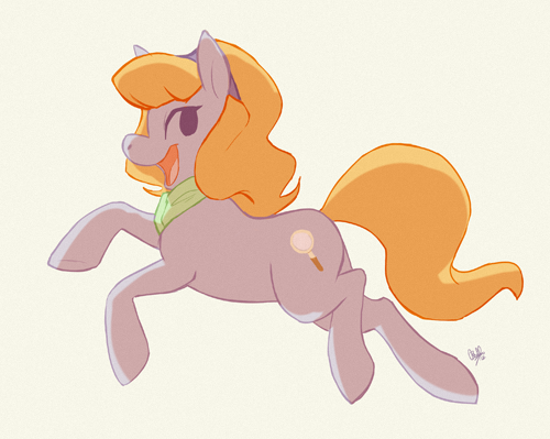 Size: 500x399 | Tagged: safe, artist:rollingrabbit, derpibooru import, ponified, pony, daphne blake, scooby doo