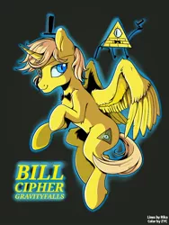 Size: 750x1000 | Tagged: safe, artist:z-y-c, derpibooru import, ponified, pony, bill cipher, gravity falls