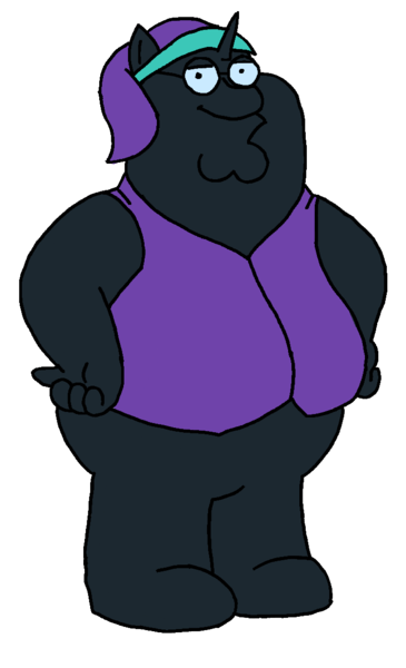 Size: 720x1184 | Tagged: alicorn, anthro, cursed image, derpibooru import, family guy, fanfic:past sins, oc, oc:nyx, peter griffin, safe, shitposting, simple background, solo, this is epic, transparent background, wat, why