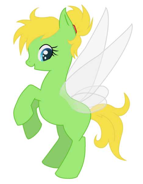 Size: 790x1011 | Tagged: safe, artist:kalaverapastillera, derpibooru import, ponified, fairy, fairy pony, original species, pony, disney fairies, fairy wings, peter pan, tinker bell, tinkerbell, wings