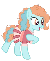 Size: 1133x1369 | Tagged: safe, artist:celestial-rue0w0, artist:pegasski, derpibooru import, oc, oc:swift-steps, unofficial characters only, earth pony, pony, icey-verse, base used, cheerleader, cheerleader outfit, clothes, cute, female, magical lesbian spawn, mare, messy mane, offspring, open mouth, parent:lighthoof, parent:shimmy shake, parents:shimmyhoof, pleated skirt, raised hoof, raised leg, shirt, simple background, skirt, solo, transparent background