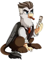 Size: 1968x2579 | Tagged: safe, artist:pridark, derpibooru import, oc, ponified, gryphon, pony, carnivore, food, griffon oc, griffonized, griffons doing griffon things, j. jonah jameson, meat, simple background, species swap, spider-man, transparent background