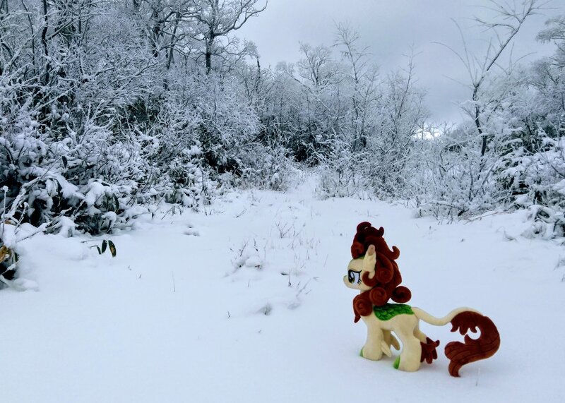 Size: 2048x1461 | Tagged: artist:hihin1993, autumn blaze, derpibooru import, forest, irl, japan, photo, plushie, safe, snow, solo