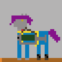 Size: 200x200 | Tagged: safe, artist:darkdemonlucifer, derpibooru import, oc, oc:sydney, unofficial characters only, pony, fallout equestria, animated, blinking, boots, clothes, gif, laser, laser rifle, pixel art, purple mane, shoes, simple background, slave collar, vault suit