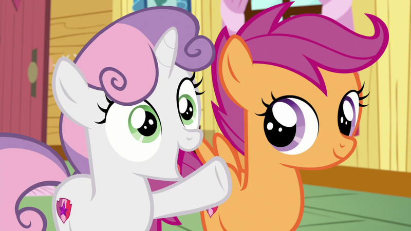 Size: 1920x1080 | Tagged: safe, derpibooru import, screencap, scootaloo, sweetie belle, pony, the last crusade