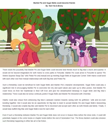 Size: 850x970 | Tagged: safe, derpibooru import, big macintosh, marble pie, sugar belle, earth pony, pony, unicorn, apple, apple tree, awkward, best friends, bonding, concerned, confused, conversation, female, food, friendship, friendshipping, happy ending, hilarity ensues, husband and wife, looking at each other, male, married couple, oh crap, oh crap face, oh dear, oh dear god, oh god, season 10, shipping, smiling, straight, sugarmac, sweet apple acres, text, tree, worried, youtube link, youtube link in the description
