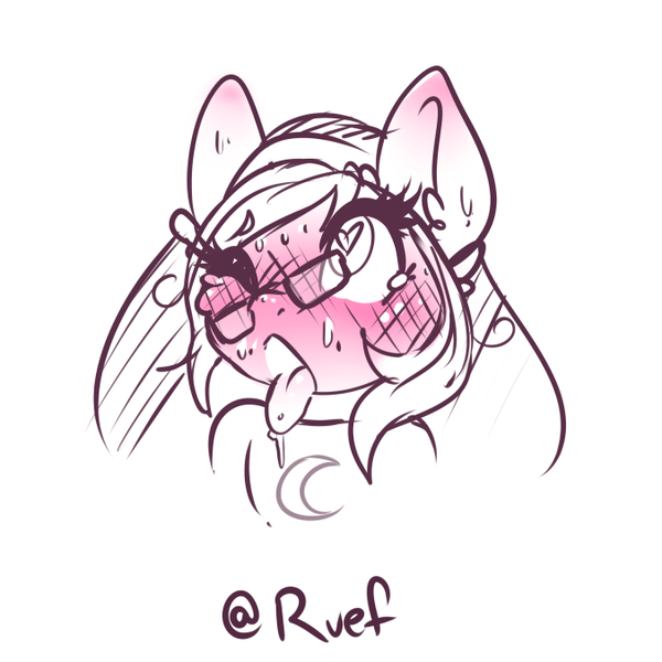 Size: 676x676 | Tagged: suggestive, artist:ruef, derpibooru import, oc, oc:phoebe, pony, ahegao, nun, open mouth, sketch, tongue out