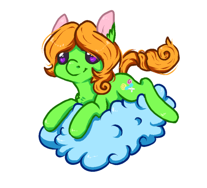 Size: 864x787 | Tagged: safe, artist:pomrawr, derpibooru import, oc, oc:candy floss, unofficial characters only, earth pony, pony, cloud, earth pony oc, heart eyes, on a cloud, simple background, solo, transparent background, wingding eyes