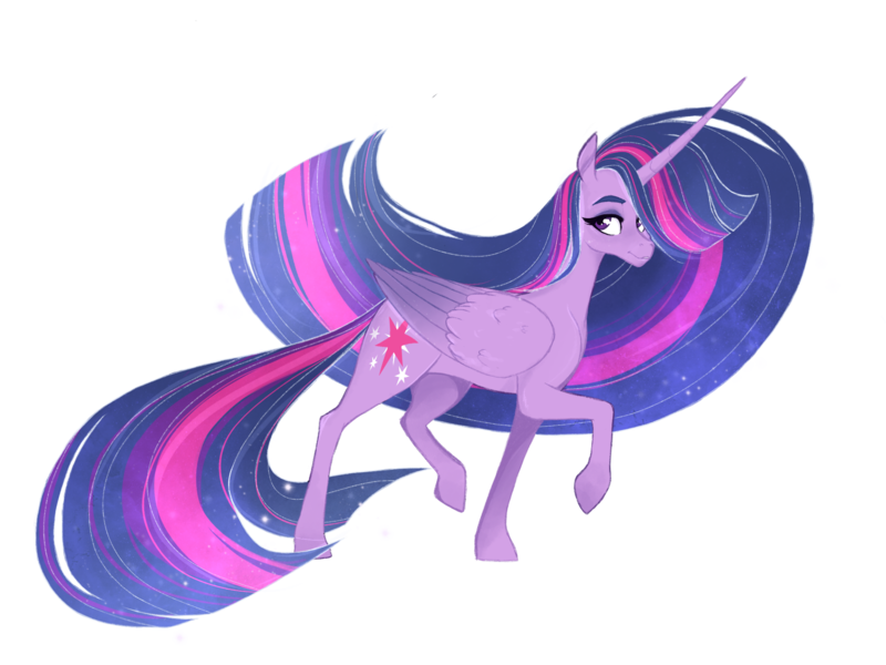 Size: 2048x1536 | Tagged: safe, artist:whalepornoz, derpibooru import, princess twilight 2.0, twilight sparkle, twilight sparkle (alicorn), alicorn, pony, season 9, the last problem, spoiler:s09, female, long mane, long tail, mare, simple background, solo, transparent background, unarmored