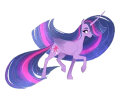 Size: 2048x1536 | Tagged: safe, artist:whalepornoz, derpibooru import, princess twilight 2.0, twilight sparkle, twilight sparkle (alicorn), alicorn, pony, season 9, the last problem, spoiler:s09, female, long mane, long tail, mare, simple background, solo, transparent background, unarmored