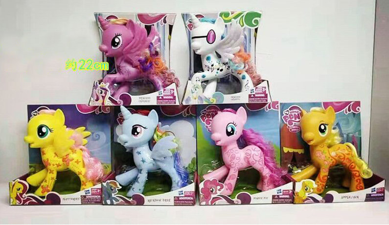 Size: 795x461 | Tagged: safe, derpibooru import, applejack, fluttershy, pinkie pie, princess cadance, princess celestia, rainbow dash, alicorn, earth pony, pegasus, pony, alicornified, bootleg, brushable, female, merchandise, photo, race swap, rainbowcorn, toy